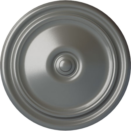 Ekena Millwork Reece Ceiling Medallion (Fits Canopies up to 2 3/8"), Hand-Painted Silver, 12"OD x 1 3/4"P CM12RESLS